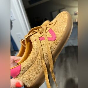 Vans Brown Sneakers with Pink Accents